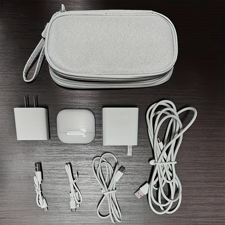 Double-Layer Storage Bag - Multi-Compartment Headphone Cable Organizer, Ideal for Travel and Everyday Use,Compartmentalized Bag
