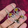Tiger's Eye 925 Solid Sterling Silver Earrings, Handmade Gemstone Earrings, Gift For Mom Antique Jewelry