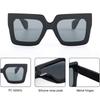 2025 Trendy Oversized Square Frame Sunglasses: Gradient Lenses for Men & Women - European & American Street Style