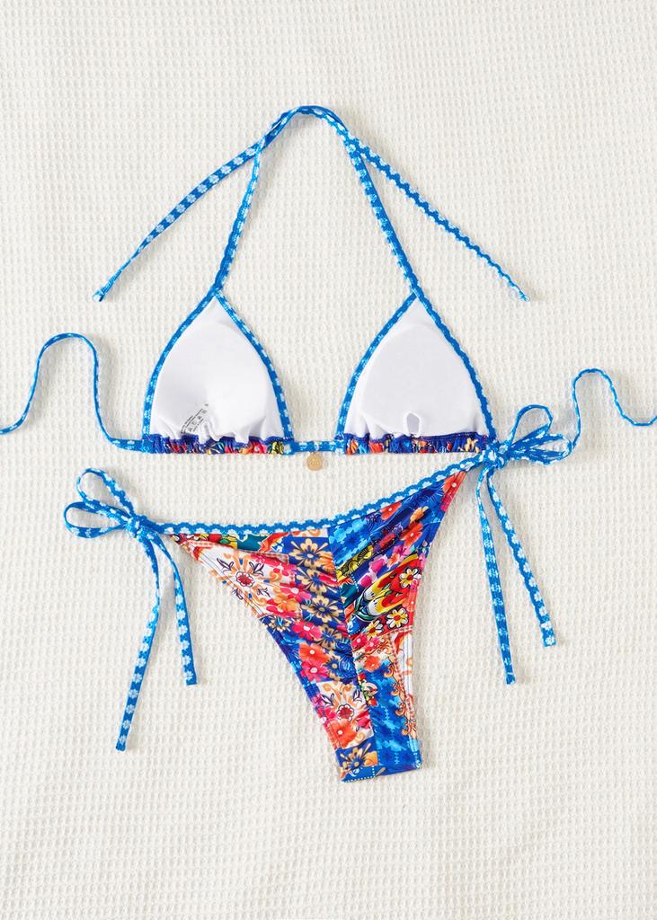 2026 New Style Printed Tie Side Pendant Sexy Bikini Swimsuit Comfortable Stylish For Summer Holiday & Resort