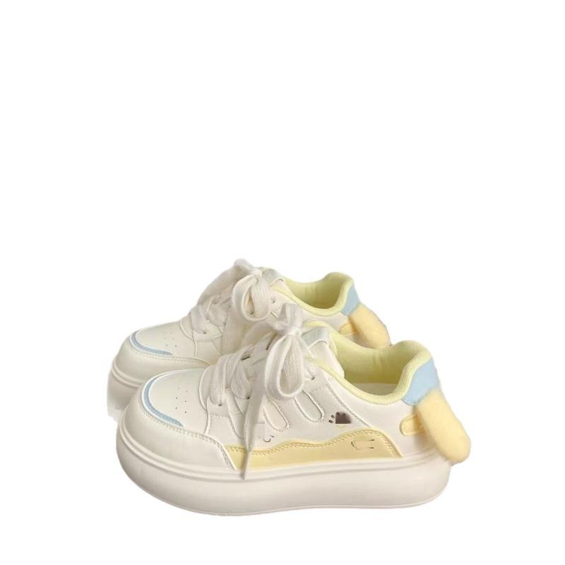 Thick-soled Big-headed Little White Shoes Women's Autumn New Versatile Student Sports Bread Shoes Tide