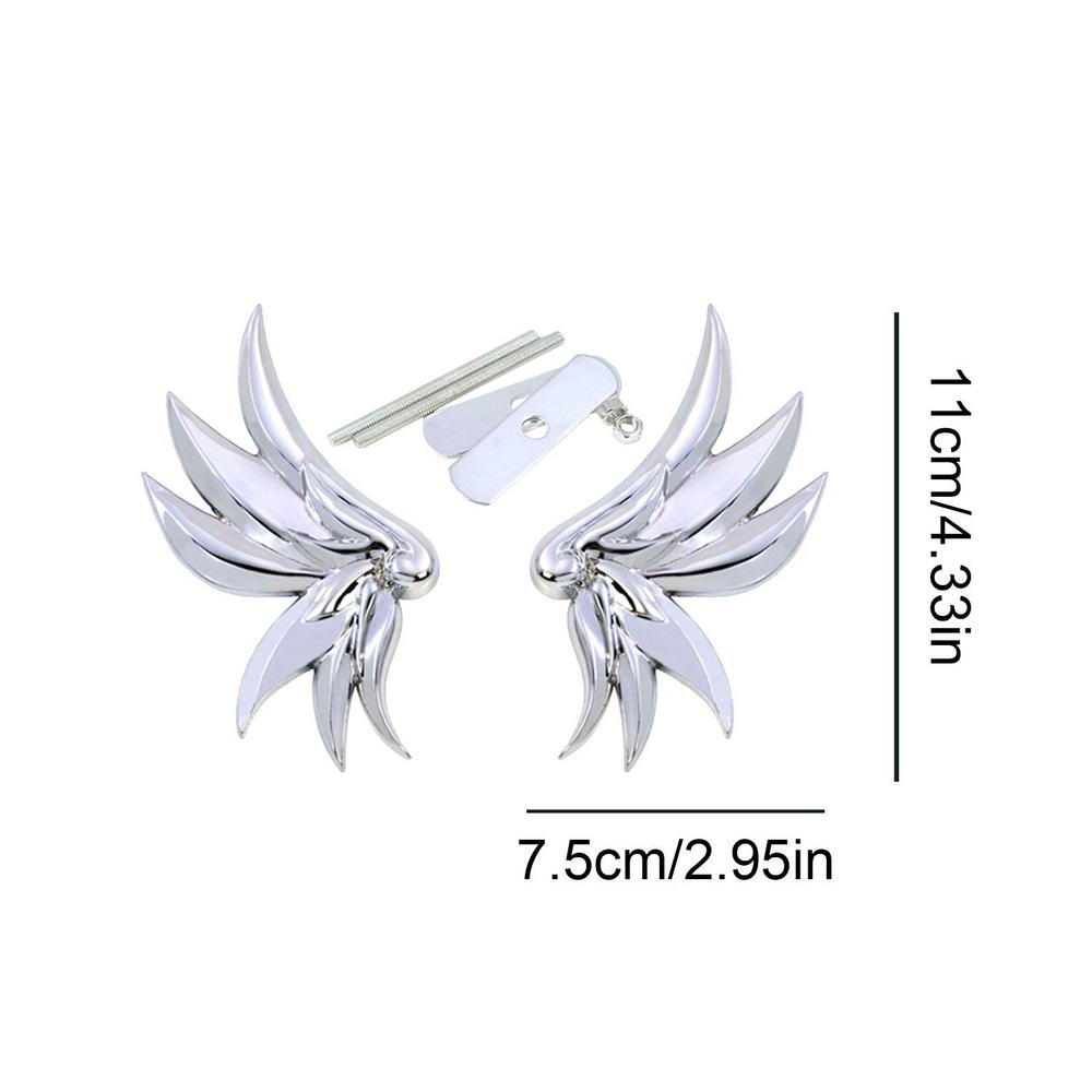 3D Angel Wings Auto Decals 3D Car Stickers Exterior Car Accessories Zinc Alloy Auto Decorations 3D Badge Emblem Sticker For Car