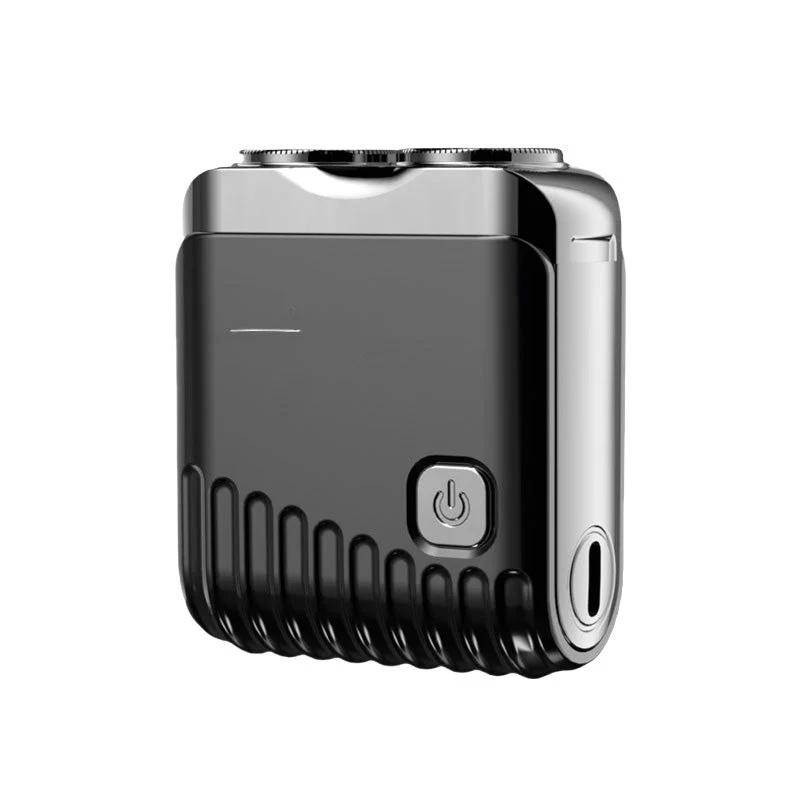 

1PC Men s Mini Electric Razor Double Blade Head Portable Travel Shaving Type-c Rechargeable Pocket Shaver чорний