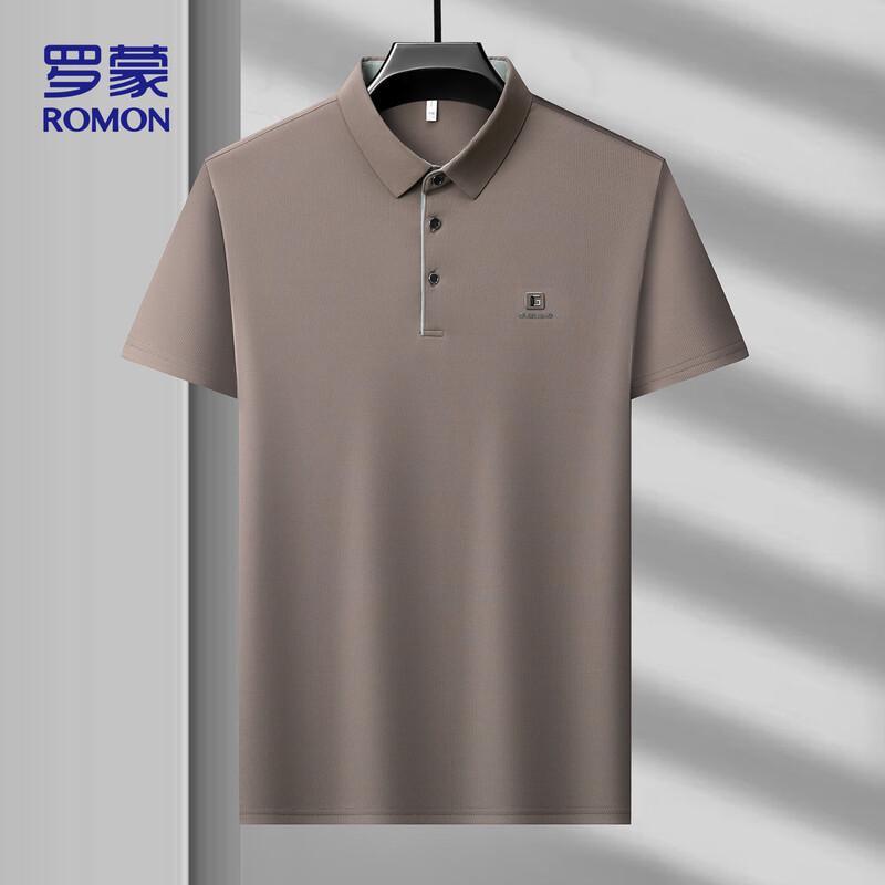 ROMON Men's Ice Silk Short Sleeve Polo Shirt