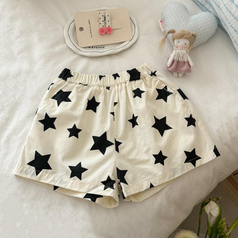 Summer Girls Shorts Baby Cute Heart Print Short Pants Cute Sweet Kids Girls Cotton Shorts Children Casual Pants