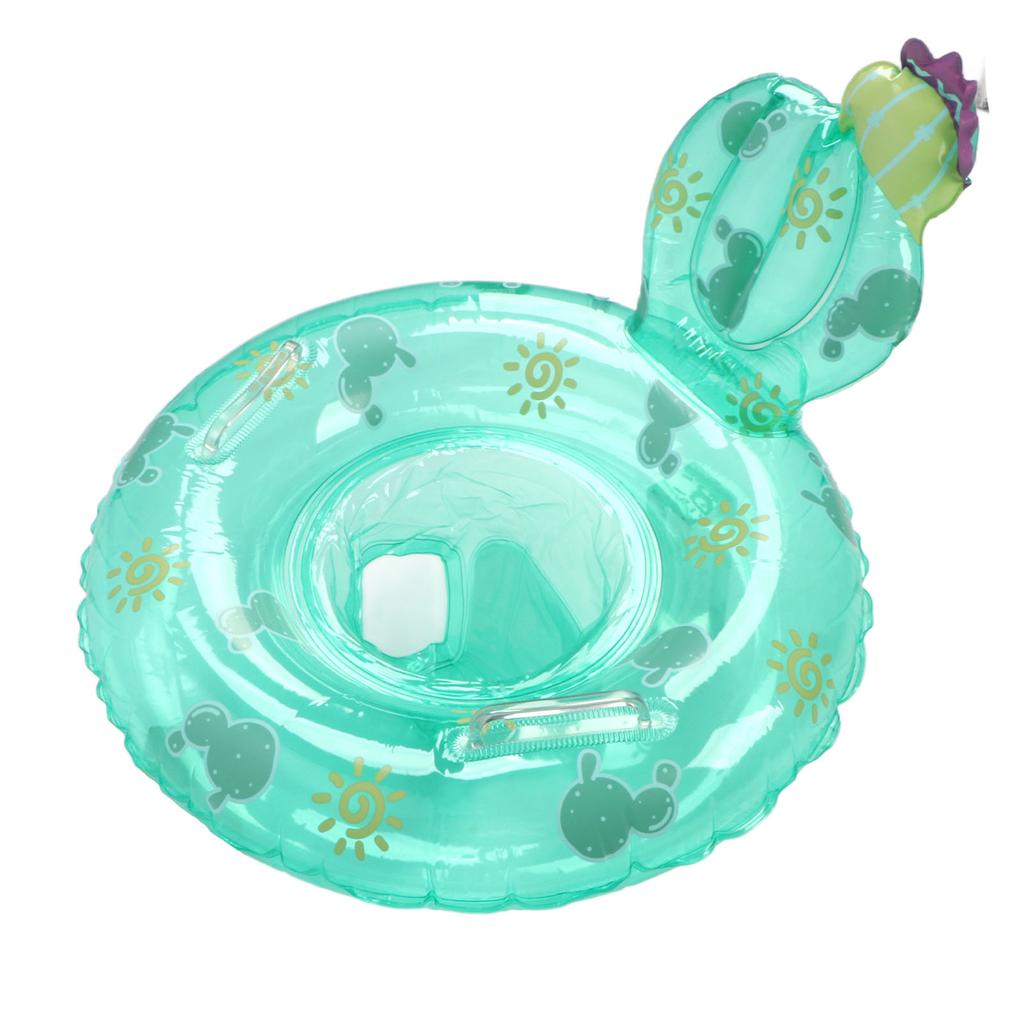 Kinder PVC Süßer Grüner Kaktus Schwimmring Kind Aufblasbarer Schwimmbecken Schwimmring mit Sitz Doppelgriff
