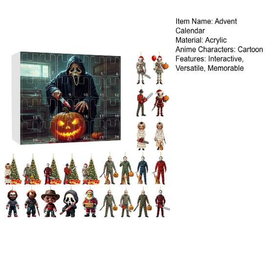 Advent Calendar 2025 24-Day Countdown Calendar with Collectible Acrylic Charms
