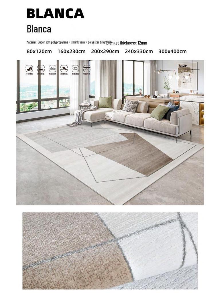Modern Minimalist Abstract Light Luxury Rug for Living Room, Study, or Bedroom