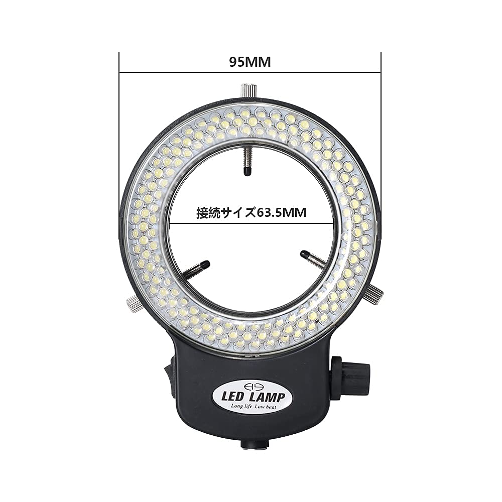 HAYEA LED ring LED illumination light for stereo LED lighting 144 LED bead light source brightness comes with power adapter for microscope camera lens