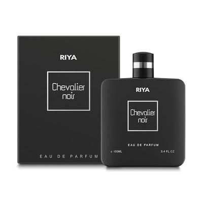 RIYA CHEVALIER NOIR For Men Eau De Parfum Spray Green, Musk, Mossy 100 ML Dark Power Fragrance /On-the Edge Thrill Fragrance (Dark Black)