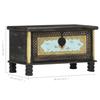 VidaXL Coffre de rangement Noir 80x40x45 cm Bois de manguier massif