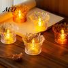 Led Candle Holder Crown LED Tea Light, Flameless Faux Crystal Night Cafe Soft Decoration Romantic Wedding Party Decor, Creative Gift for Birthday