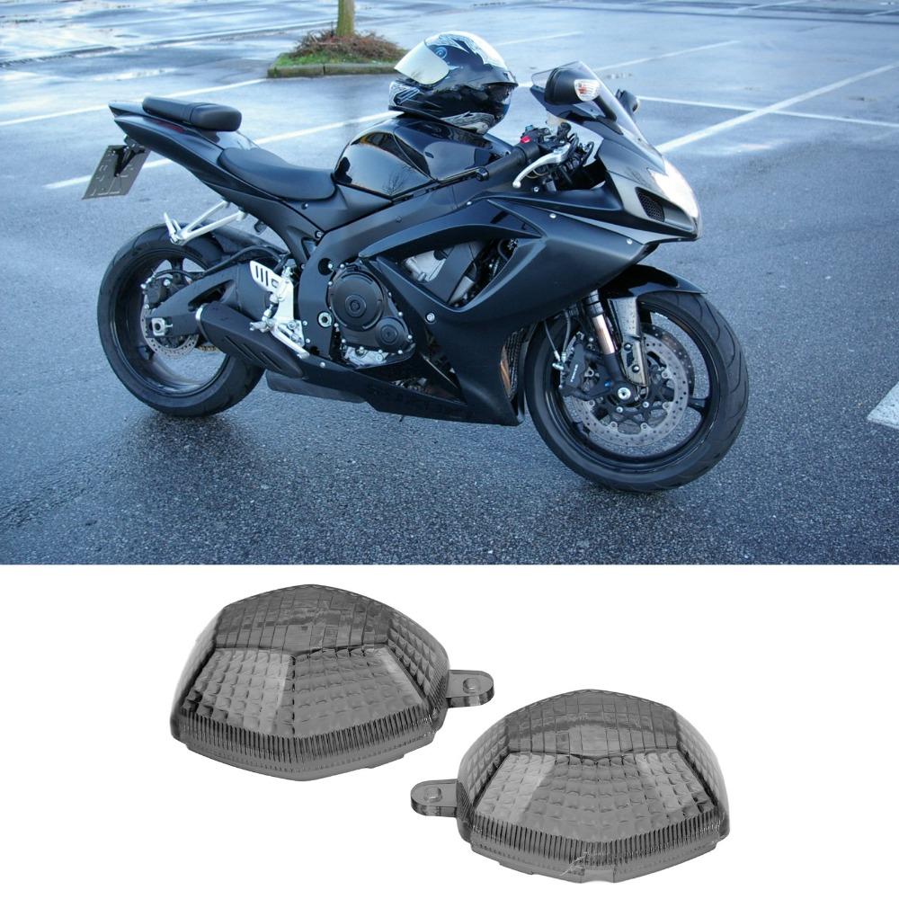 2PCS Signal Covers Motorcycle Turn Signal Light for SUZUKI GSX 650F 2008‑2011Black