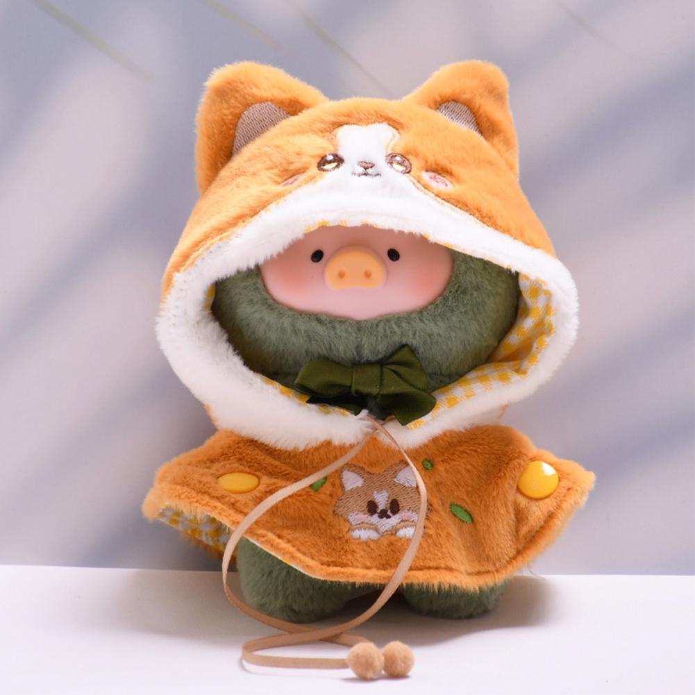 For 14cm Lulu the Piggy Headwear Cape Fashion Doll Clothes Color Match Hoodies Dolls Accessories Cute Decoration Little Clothes