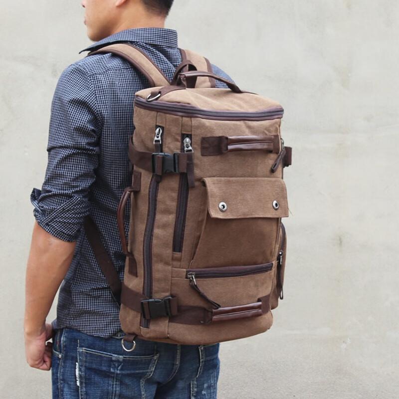 ZY Винтажный холщовый рюкзак для ноутбука ZY Outdoor