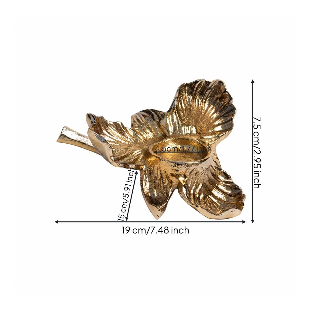 Flower-Shaped Candle Holder for Shelf Display