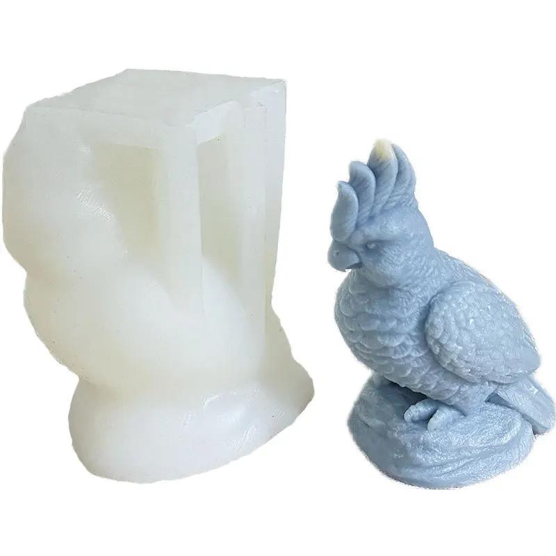 

3D Bird Shaped Silicone Candle Mold Cute Parrot Resin Plaster Scented DIY Sleeping Bird Handmade Crafting Gift And Home Decor
