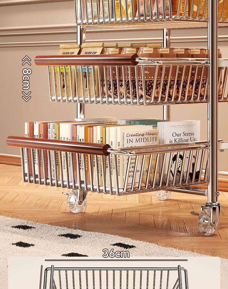 Chinese Style Multi-Layer Snack and Produce Trolley