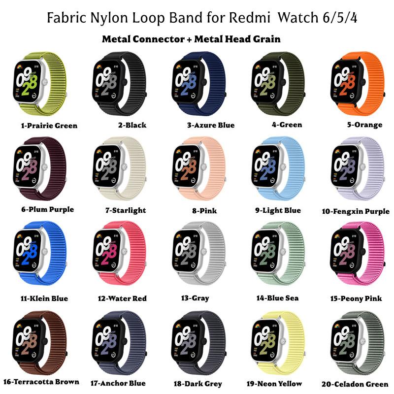 Smart Watch Nylon Loop Band for Redmi Watch 6 5 4 Strap Sports Smartwatch Wristband Bracelet Watchband