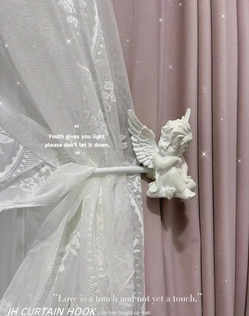 2 Stück/Set Vorhang-Haltehaken Krawattenhalter Schlafzimmer Wohnzimmer Klassische Engels-Vorhang-Dekoration Zubehör Vorhanghaken