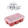 Trays Multipurpose 6 Grids Reusable Leakage Proof Easy Release Soft Bottom Silicone   Molds with Removable Lid
