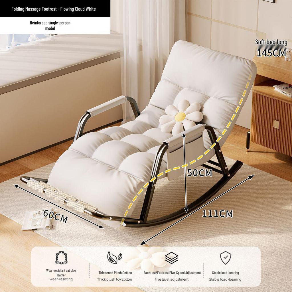 Adult Rocking Lounge Chair for Balcony & Home – Single Lazy Sofa Chair