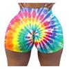 Women's Fashion Slim Hot Funny Words Print Gym Shorts Butt Lift Shorts Panties