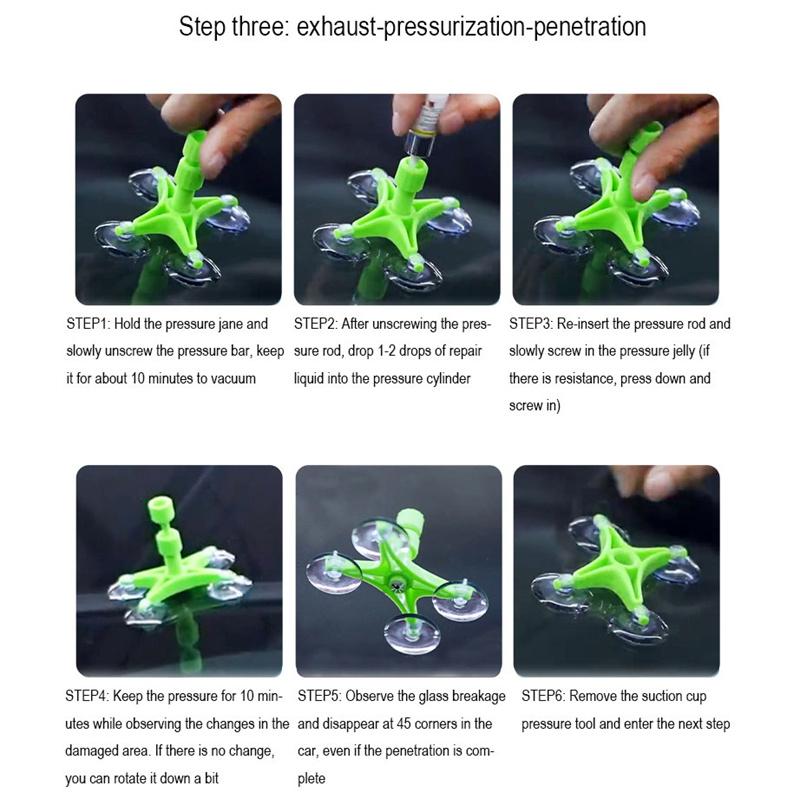 1 Set Car Windscreen Repair Tool Glass Repair Liquid Car Window Repair Tool Set