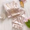2025 Spring/Autumn Women's French Ice Silk Lace Pajama Set - Sweet Home Wear