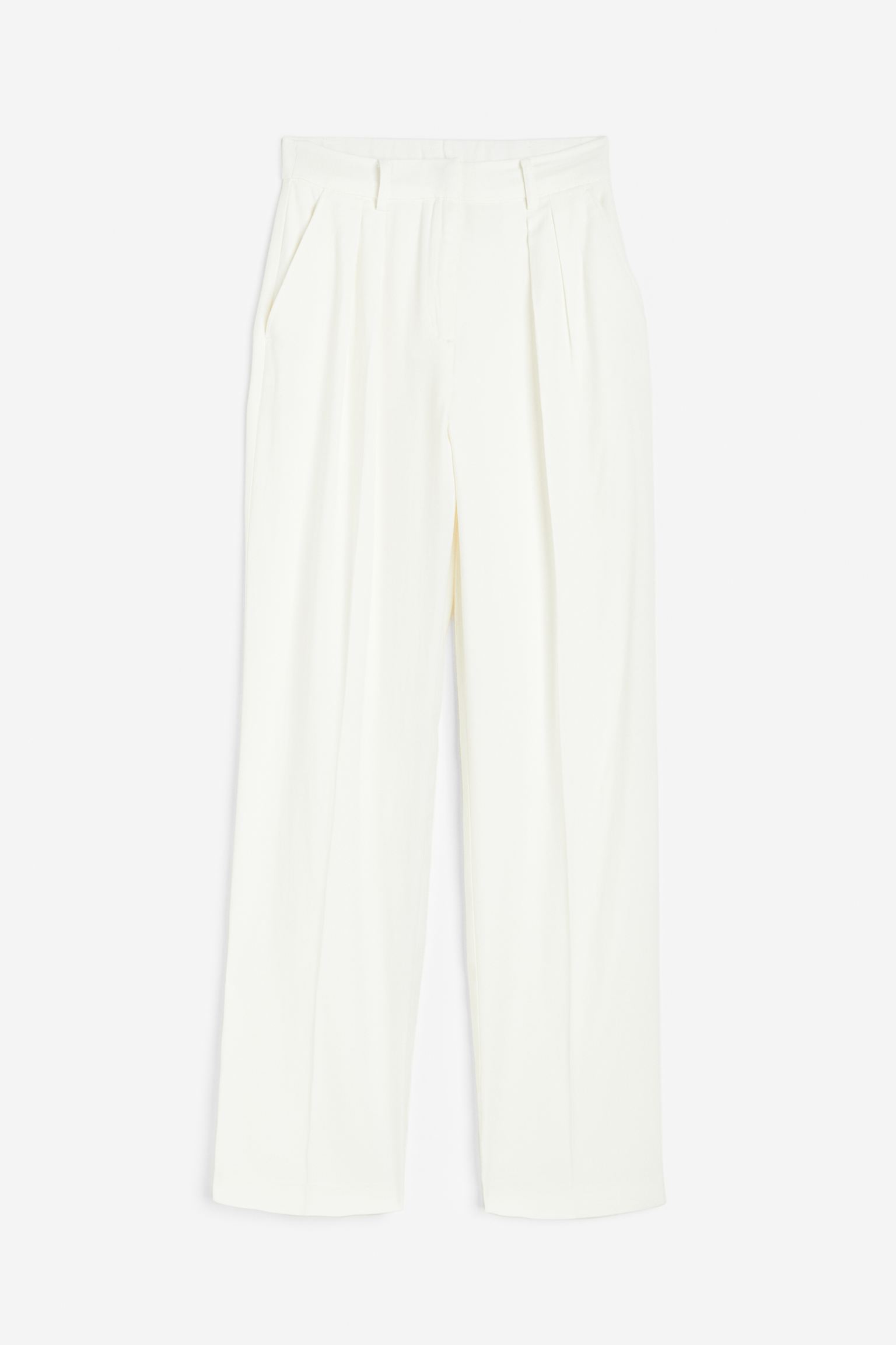

High-waisted tailored trousers