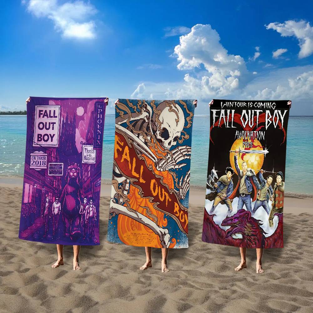 Fall Out Boy Band Microfiber Printed Beach Towel Mountain Climbing Yoga Beach Swimming Running Absorbent Soft Towel