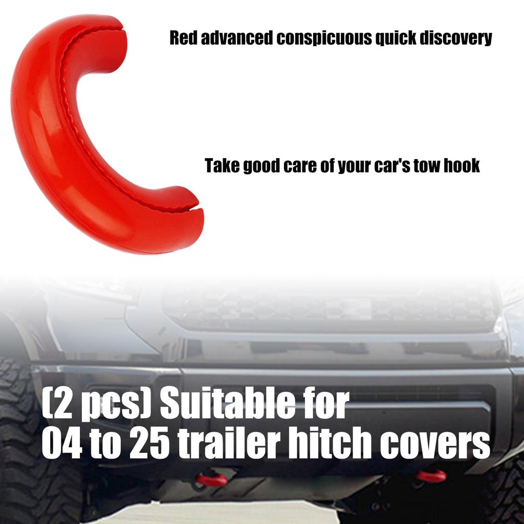 Heavy Duty NBR Tow Hook Cover Weatherproof Designs Strong Front Hitch Covers Simple Installation 2pcs for F150