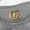 GUCCI Shoulder Bag GG Matelasse Leather 2-Way Handbag gray leather Women 735049 Used