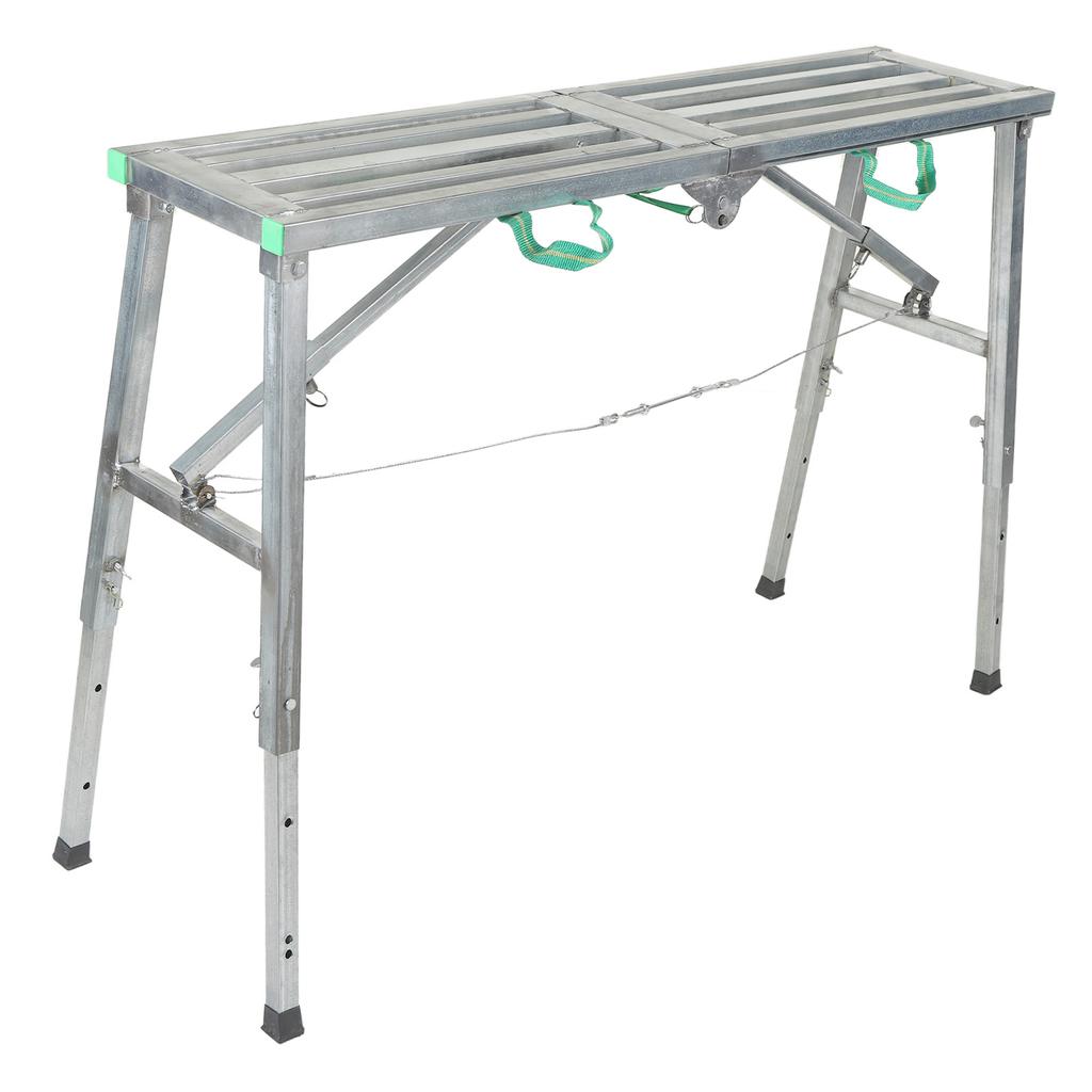 60-90cm Verstelbaar Opvouwbaar Werkplatform Aluminium Verdikt Steiger Gipsplaat Trapbank