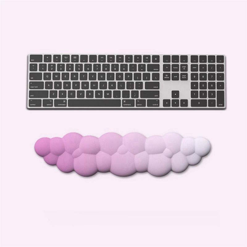 M-Modernes Tastatur-Handgelenkauflagepolster, Ergonomisches Design Effektive Handgelenkschmerzlinderung Ruhe Schreibtisch, Niedliche Wolken Dekoration Geschenk