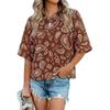 Camiseta Feminina Solta Colorida Sólida com Mangas Sino Tendência 2025