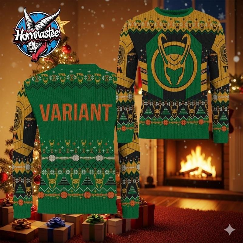 Loki The Christmas Variant Marvel Ugly Sweater All Sizes Unisex T-Shirt XXL