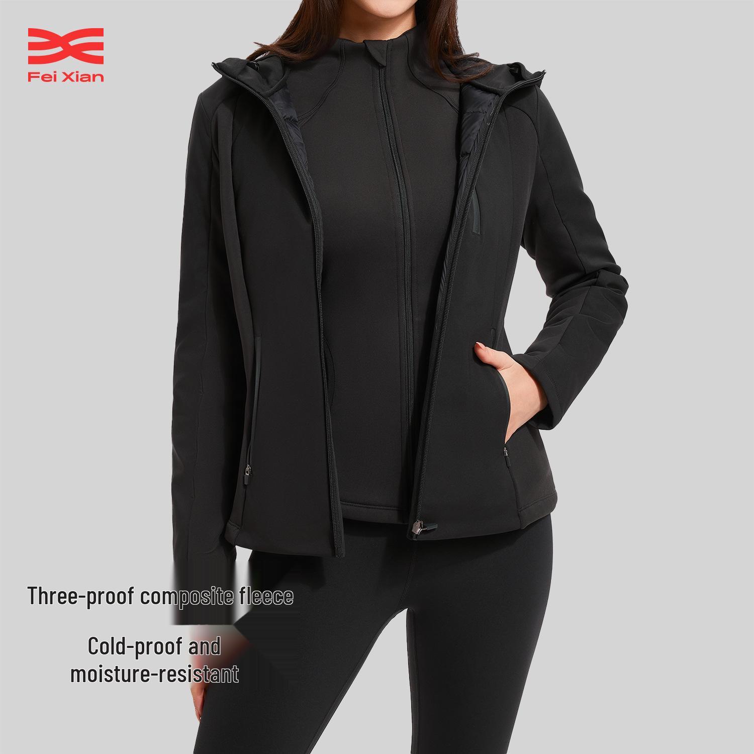 

Coryphiv 3-in-1 Slim Fit Warm Sports Storm Jacket with Detachable Liner Small