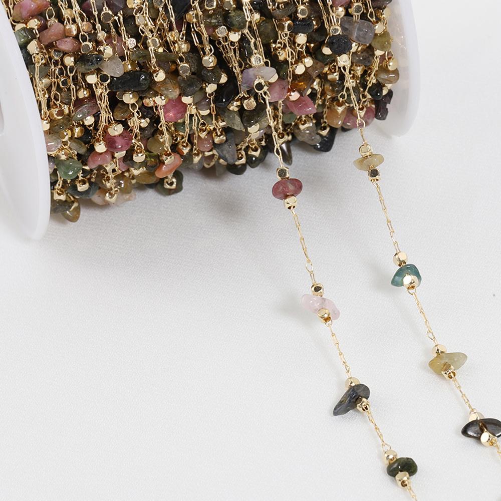 1meter Bohemian Crystal Irregular Stone Beads Beaded Chain for Handmade Bracelet Necklace Jewelry Making DIY Curtain Decoration