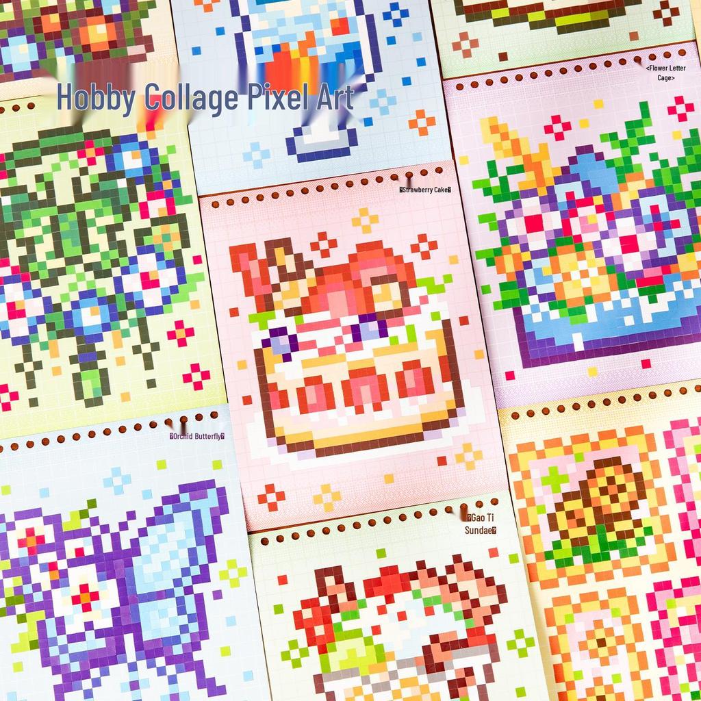 Yu Xian Pixel Bead Coil Sticker Book: Creative DIY Handmade Stickers for Fun & Stress Relief