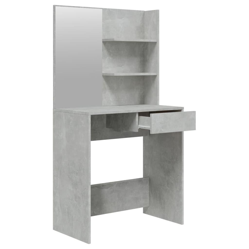 Moderner, minimalistischer Schminktisch mit Spiegel, Schminktisch mit Aufbewahrungsfächern, Schubladen zur Aufbewahrung, 74,5x40x141 cm