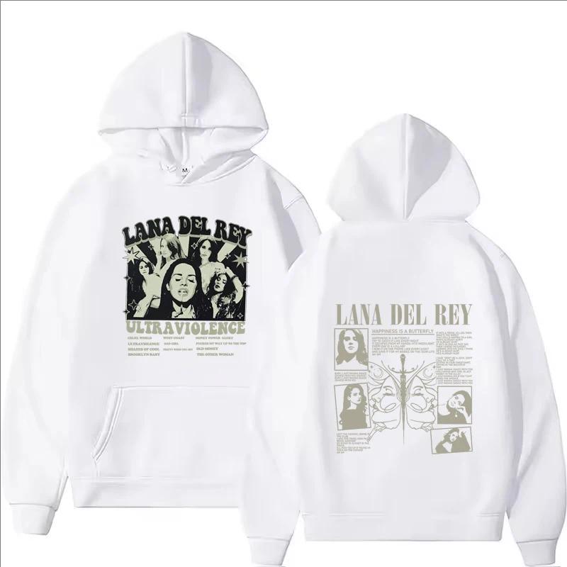 Lana Del Rey Fashion Printed Hip Hop Hoodie Men Autumn Winter Women Casual Vintage Long Sleeve Fleece Pullover Sweatshirts