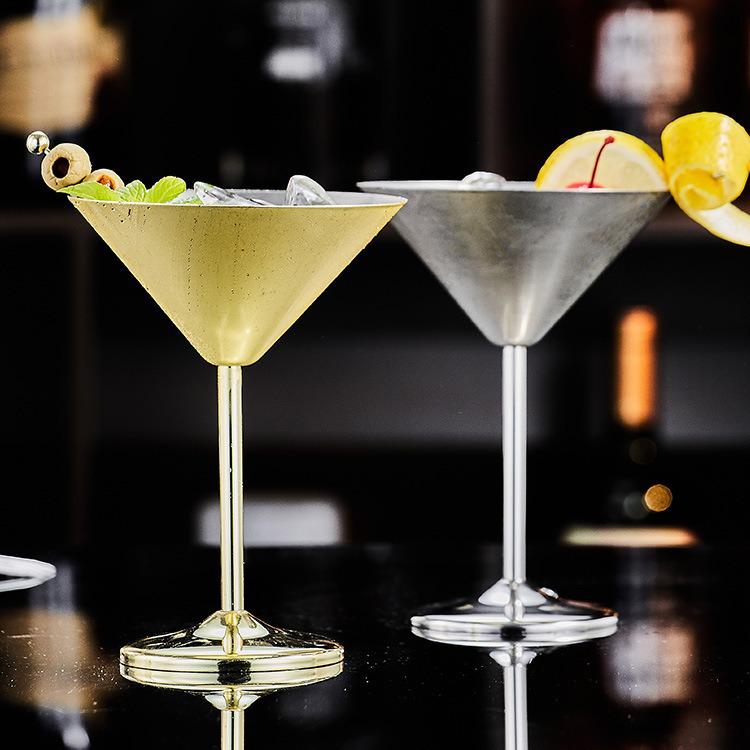 Spersonalizowane szklanki ze stali nierdzewnej 304 na wysokiej nóżce do Martini, Szampana i Margarity
