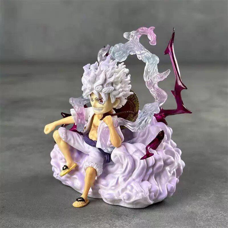 One Piece Gear 5 Luffy Seated Anime Figure Desktop Ornament
