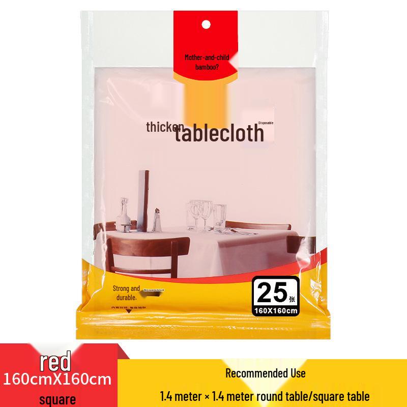 Thickened Waterproof Disposable Plastic Tablecloth for Round & Rectangular Tables