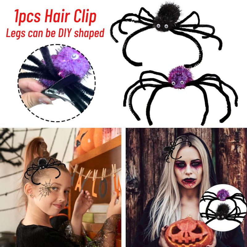 Klipsy do włosów pająki na Halloween Unikalny design nóg pająka DIY Akcesoria do włosów dla kobiet i dziewcząt
