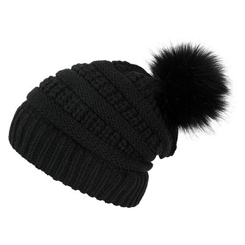 Winter Korean Style Wool Wig Hat: Warm Fleece-Lined, Thickened, Versatile, Knitted Hat