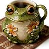 Taza de Resina Divertida para Regalo Diseño de Ranas Capacidad de 11 oz Taza para Beber Adecuada para Mantenimiento Fácil y Uso a Largo Plazo en el Día a Día