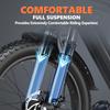 KICKWEY LD20 E-Bike 750W Motor 48V20AH Akku Doppelscheibenbremsen Federgabel Elektrisches Fahrrad 20-Zoll-Reifen Pendler Elektrofahrrad
