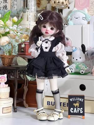 HAMRETHYPPZ BJD Ball Jointed Doll Doll Doll Maid Cute Maid Stylish Maid Suit and Body Not Pink 1/4 1/6 1/3 Dress, Costume, Outfit, Suit, (Head